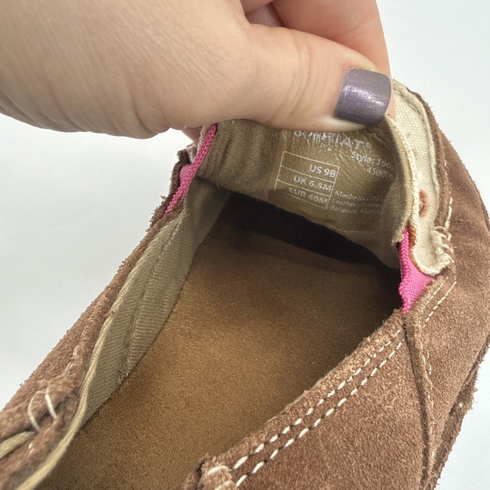 Ariat Cruisers Loafers Womens Size 9B Brown Floral Steer Design Suede Shoes - Picture 9 of 9
